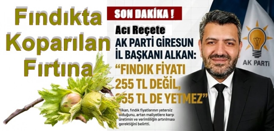 Fındıkta Bomba Çıkış! AK Parti Giresun İl Başkanı: “255 TL Değil, 355 TL De Yetmez”