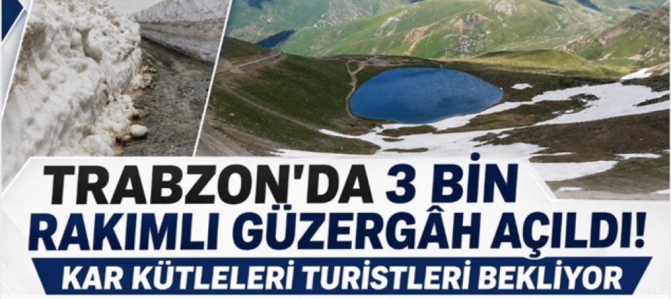 Kar kütleleri yaz ortasında ziyaretçilerini bekliyor