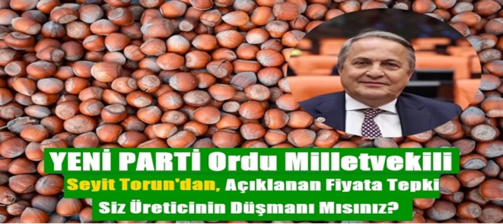 YENİ Partili Seyit Torun’dan Fındık Fiyatına Sert Tepki: Siz Üreticinin Düşmanı Mısınız?