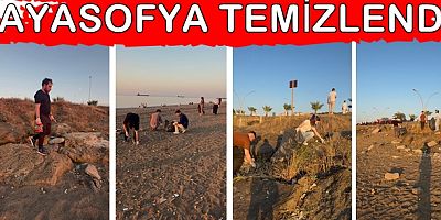 Ayasofya sahili temizlendi!