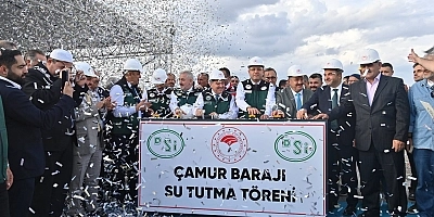 ÇAMUR BARAJI’NDA İLK SU TUTULDU