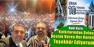 Şiran’da Festival Alanı Doldu Taştı! Başkan Baki Kara, Teşekkür Etti