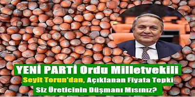YENİ Partili Seyit Torun’dan Fındık Fiyatına Sert Tepki: Siz Üreticinin Düşmanı Mısınız?